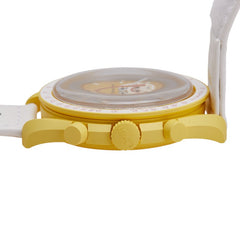 オメガ × スウォッチ SWATCH スピードマスター ムーンスウォッチ MISSION TO THE SUN 腕時計 SO33J100 クオーツ ゴールド文字盤 セラミック ナイロン メンズ OMEGA 【中古】