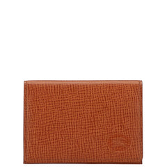 バーバリー ロゴ 名刺入れ カードケース ブラウン レザー メンズ BURBERRY 【中古】