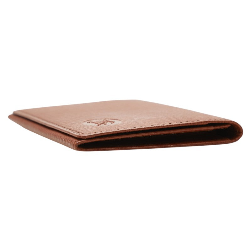 バーバリー ロゴ 名刺入れ カードケース ブラウン レザー メンズ BURBERRY 【中古】