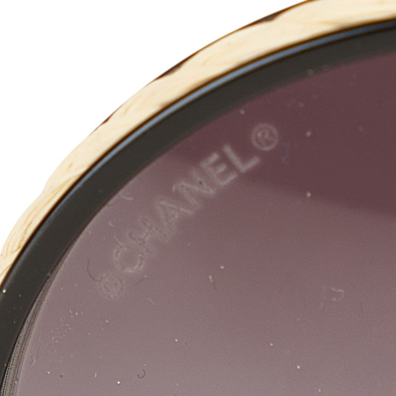 シャネル ココマーク サングラス 4250 c101/S6 ブラック ベージュ メタル リネンロープ レディース CHANEL 【中古】