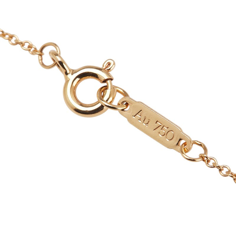 ティファニー K18YG イエローゴールド ダイヤ アトラス 4P ペンダントネックレス レディース TIFFANY&Co. 【中古】