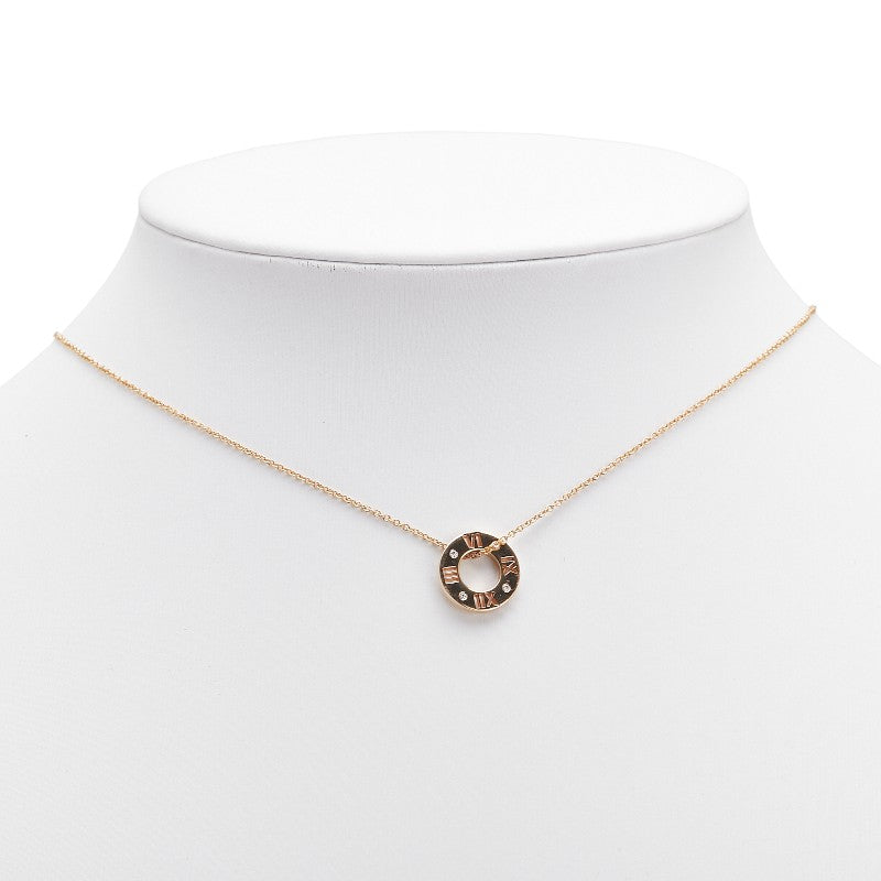 ティファニー K18YG イエローゴールド ダイヤ アトラス 4P ペンダントネックレス レディース TIFFANY&Co. 【中古】