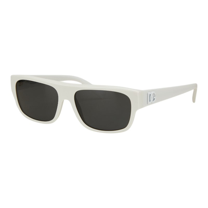 ドルチェアンドガッバーナ DGロゴ サングラス DG4455 ホワイト プラスチック メンズ DOLCE&GABBANA 【中古】