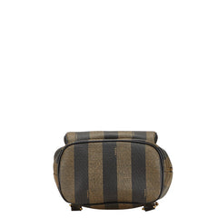 フェンディ ぺカン リュック バックパック カーキ ブラック PVC レザー レディース FENDI 【中古】