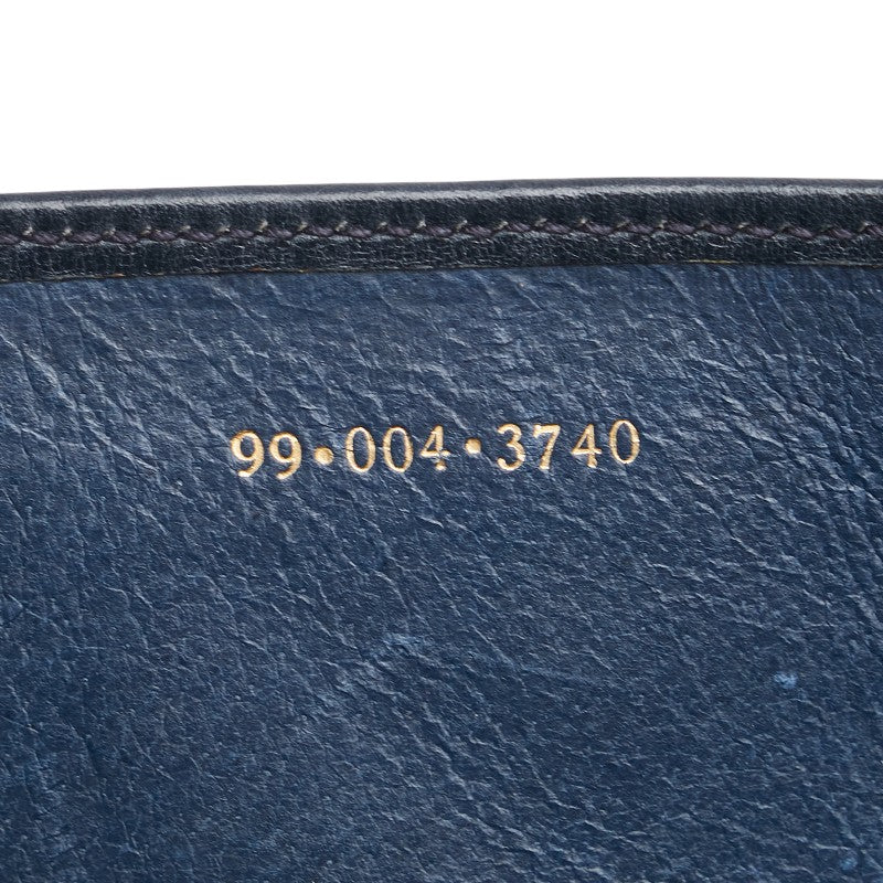 グッチ オールドグッチ 斜め掛け ショルダーバッグ 99 004 3740 ネイビー レッド レザー レディース GUCCI 【中古】