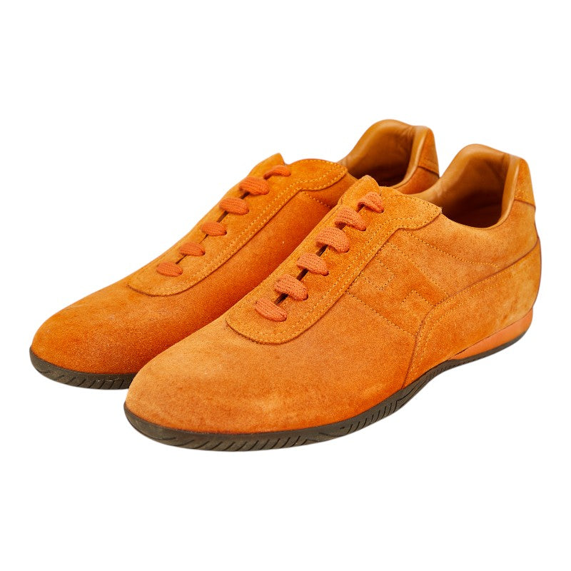 エルメス Hロゴ スニーカー オレンジ スウェード メンズ HERMES 【中古】