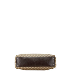 グッチ GGスプリーム トートバッグ ハンドバッグ 131219 ベージュ ブラウン PVC レザー レディース GUCCI 【中古】