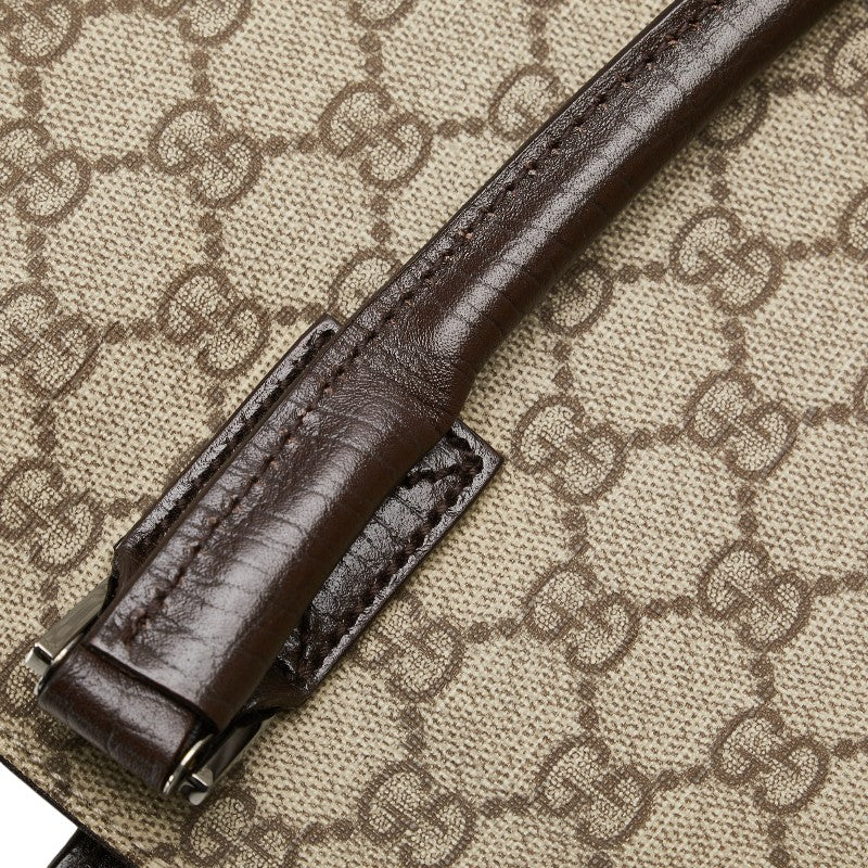 グッチ GGスプリーム トートバッグ ハンドバッグ 131219 ベージュ ブラウン PVC レザー レディース GUCCI 【中古】