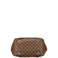 ルイ ヴィトン ダミエ ヴェローナPM ハンドバッグ N41117 ブラウン PVC レザー レディース LOUIS VUITTON 【中古】