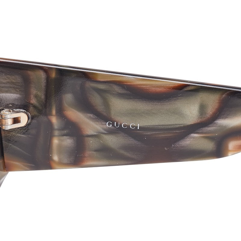 グッチ インターロッキングG サングラス GG2971/S グレー カーキ プラスチック ラインストーン レディース GUCCI 【中古】