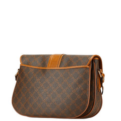 バリー ロゴ ショルダーバッグ ブラウン PVC レザー レディース BALLY 【中古】