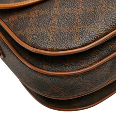 バリー ロゴ ショルダーバッグ ブラウン PVC レザー レディース BALLY 【中古】