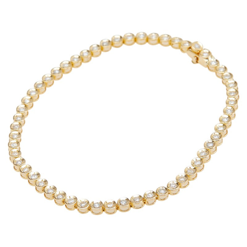 K18YG イエローゴールド ダイヤ1.00ct ブレスレット レディース 【中古】