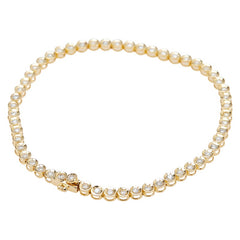 K18YG イエローゴールド ダイヤ1.00ct ブレスレット レディース 【中古】