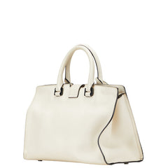 サンローラン YSLロゴ ショルダーバッグ ハンドバッグ 2WAY ホワイト レザー レディース SAINT LAURENT 【中古】