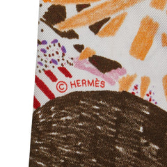 エルメス ツイリー CHACUN FAIT SON NID それぞれの巣作 スカーフ ホワイト マルチカラー レディース HERMES 【中古】