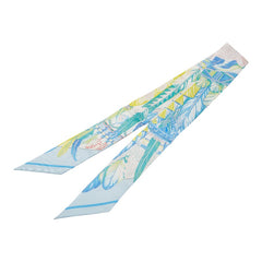 エルメス ツイリー DANSE PACIFIQUE ダンス パシフィック スカーフ ライトブルー マルチカラー レディース HERMES 【中古】