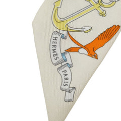 エルメス ツイリー Sur Mon Nuage 私の雲 スカーフ ベージュ マルチカラー レディース HERMES 【中古】