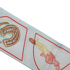 エルメス ツイリー FUNNY ICE CREAM ファニー アイスクリーム スカーフ ライトブルー マルチカラー レディース HERMES 【中古】