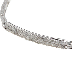 K18WG ホワイトゴールド ダイヤD1.00ct ブレスレット レディース 【中古】