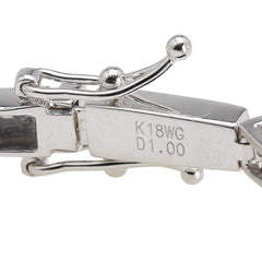 K18WG ホワイトゴールド ダイヤD1.00ct ブレスレット レディース 【中古】