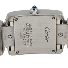 カルティエ タンクフランセーズSM 腕時計 W51008Q3 クオーツ ホワイト文字盤 ステンレススチール レディース CARTIER 【中古】