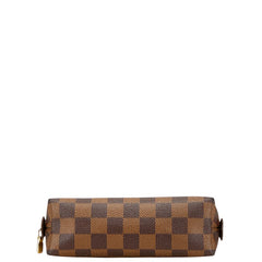 ルイ ヴィトン ダミエ ポシェット コスメティック PM ポーチ N47516 ブラウン PVC レザー レディース LOUIS VUITTON 【中古】
