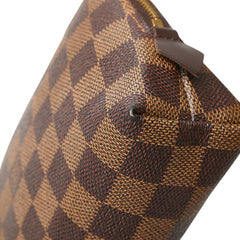 ルイ ヴィトン ダミエ ポシェット コスメティック PM ポーチ N47516 ブラウン PVC レザー レディース LOUIS VUITTON 【中古】