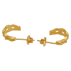 周大福 K24YG イエローゴールド ピアス レディース Chow Tai Fook 【中古】