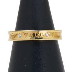 ティファニー K18YG イエローゴールド ダイヤ0.02ct 1837 ナローリング リング 指輪 レディース TIFFANY&Co. 12.5号 【中古】