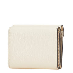 フェンディ FFダイヤモンド 三つ折り財布 8M0480 アイボリー ホワイト レザー レディース FENDI 【中古】