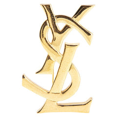 サンローラン YSL ブローチ ゴールド メッキ レディース SAINT LAURENT 【中古】