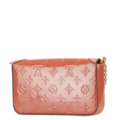 ルイ ヴィトン モノグラム ヴェルニ ポシェット フェリーチェ ドッグ 犬 チェーンウォレット ポシェット M62767 ローズピンク パテントレザー レディース LOUIS VUITTON 【中古】