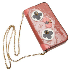 ルイ ヴィトン モノグラム ヴェルニ ポシェット フェリーチェ ドッグ 犬 チェーンウォレット ポシェット M62767 ローズピンク パテントレザー レディース LOUIS VUITTON 【中古】