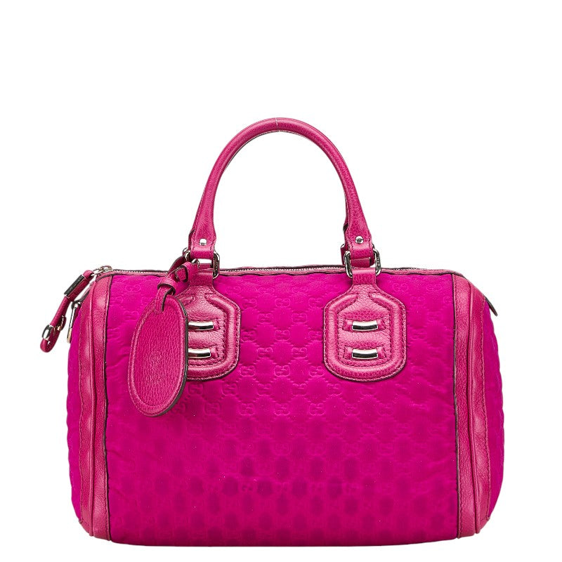 グッチ GGネオプレン ハンドバッグ 241097 パープル ピンク ナイロン レザー レディース GUCCI 【中古】