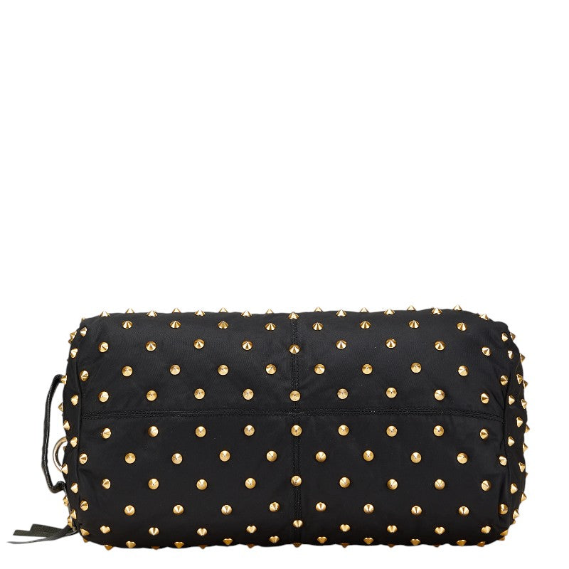 ジバンシー スタッズ ハンドバッグ ショルダーバッグ 2WAY ブラック ナイロン レザー レディース Givenchy 【中古】