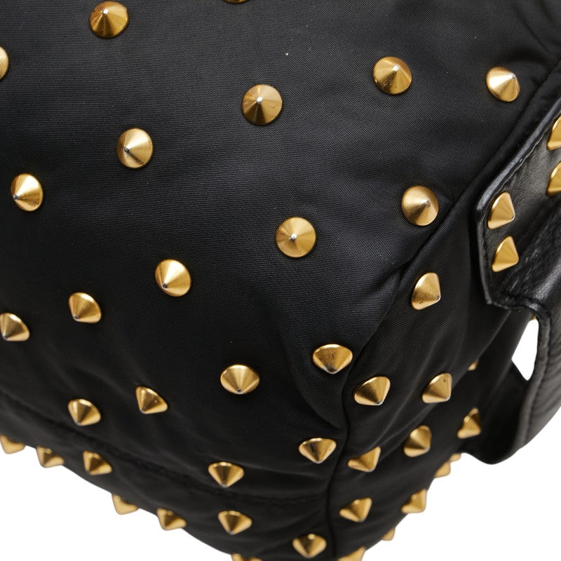ジバンシー スタッズ ハンドバッグ ショルダーバッグ 2WAY ブラック ナイロン レザー レディース Givenchy 【中古】