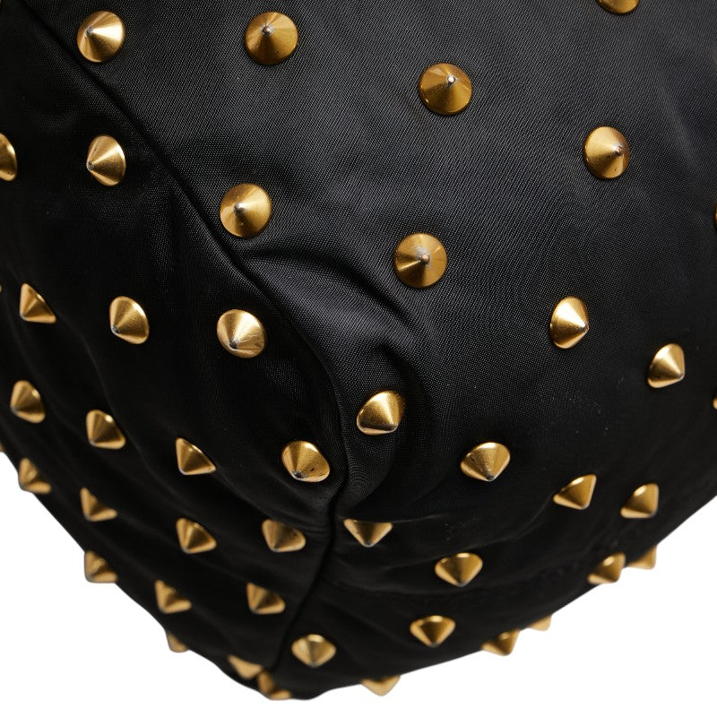 ジバンシー スタッズ ハンドバッグ ショルダーバッグ 2WAY ブラック ナイロン レザー レディース Givenchy 【中古】