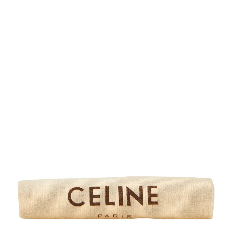 セリーヌ マカダム ショルダーバッグ ハンドバッグ 2WAY ホワイト ブラウン PVC レザー レディース CELINE 【中古】