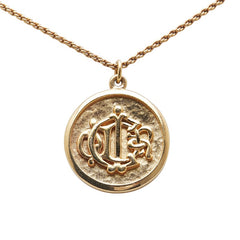 ディオール ロゴ ネックレス ゴールド メッキ レディース Dior 【中古】