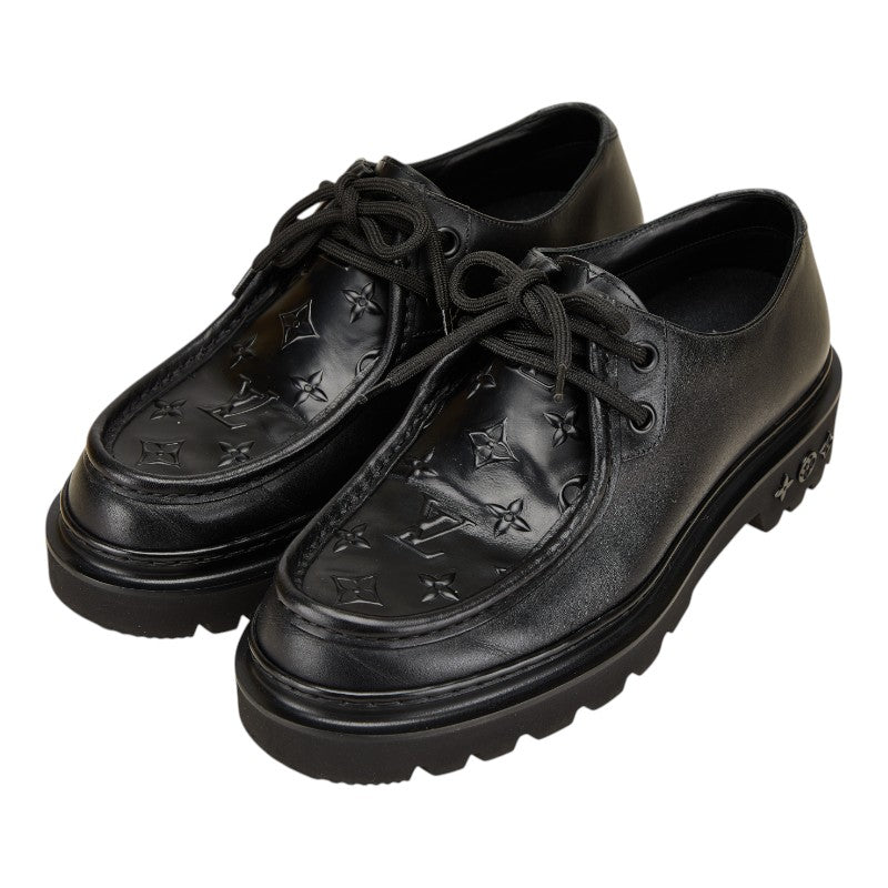 ルイ ヴィトン レンジャーライン モノグラム ダービー シューズ サイズ:7 1/2 ブラック レザー メンズ LOUIS VUITTON 【中古】