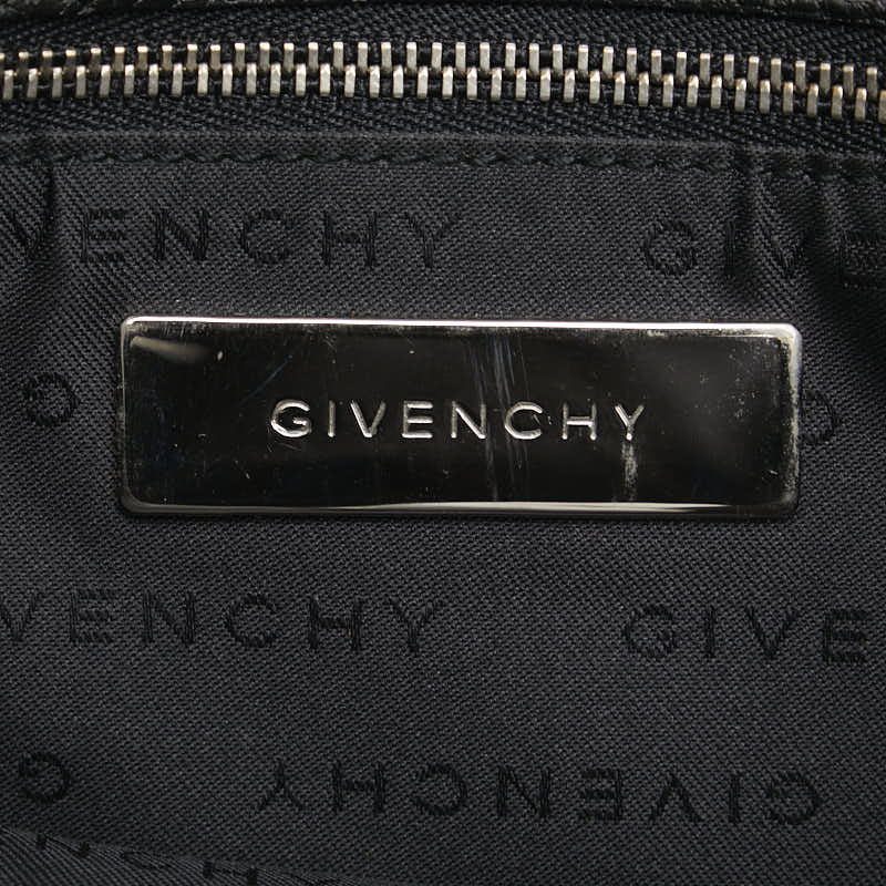 ジバンシー ロゴ セカンドバッグ ブラック レザー レディース Givenchy 【中古】