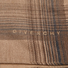 ジバンシー フラワー 花柄 刺繍 ストール ブラウン ウール レディース Givenchy 【中古】