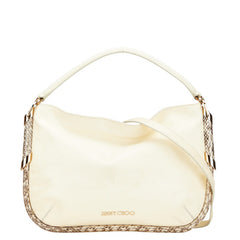 ジミーチュウ ハンドバッグ ショルダーバッグ アイボリー レザー パイソン レディース JIMMY CHOO 【中古】