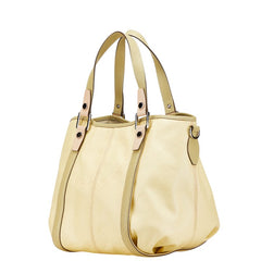 トッズ トートバッグ ショルダーバッグ 2WAY ベージュ系 グリーン系 PVC レザー レディース TOD’S 【中古】