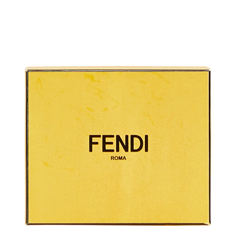 フェンディ バグズアイ 札入れ 二つ折り財布 7M0169 グレー レザー レディース FENDI 【中古】