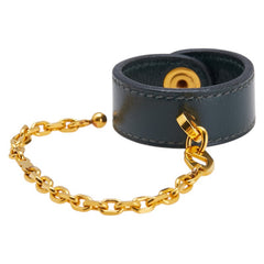 エルメス ノマド 手袋ホルダー グローブホルダー グリーン ゴールド ボックスカーフ レディース HERMES 【中古】