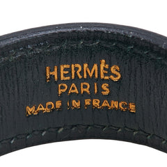 エルメス ノマド 手袋ホルダー グローブホルダー グリーン ゴールド ボックスカーフ レディース HERMES 【中古】