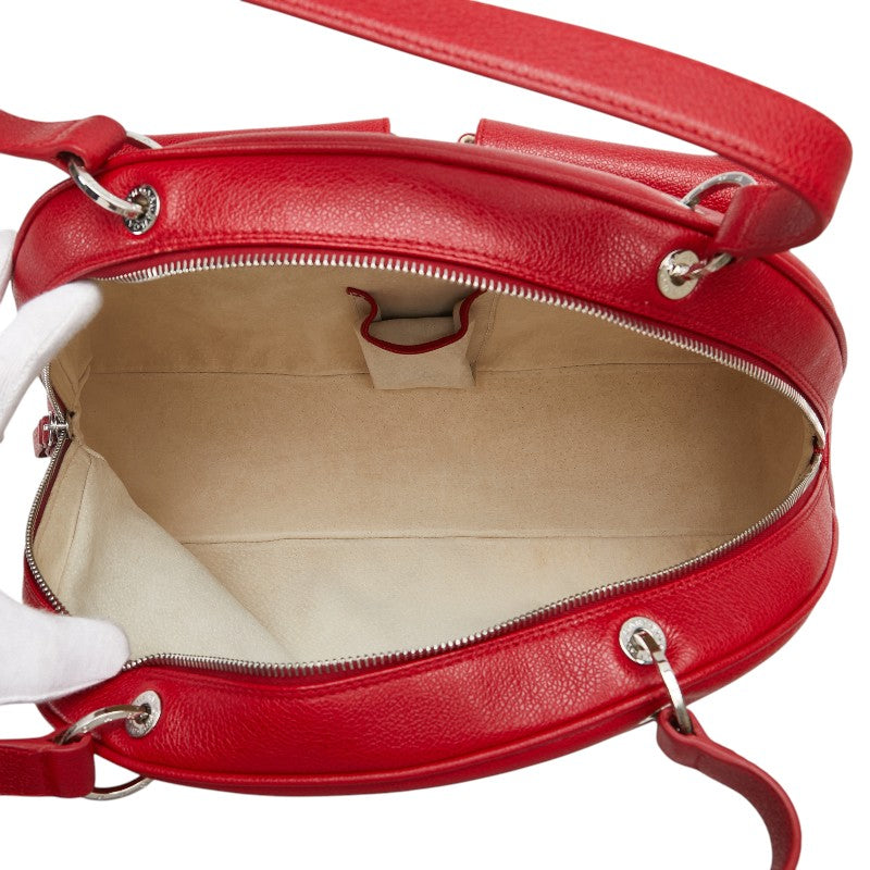ブルガリ ブルガリブルガリ ハンドバッグ レッド レザー レディース BVLGARI 【中古】