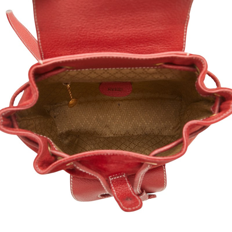 グッチ バンブー リュック バックパック 003 2058 0030 レッド スウェード レザー レディース GUCCI 【中古】